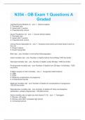 N354 - OB Exam 1 Questions A Graded