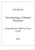 (JHU) NR.406.706 Neurobiology of Mental Disorders Comprehensive Midterm Exam Guide 2024.