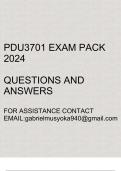 PDU3701 Exam pack 2024(Questions and answers)