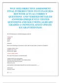 WGU D322 OBJECTIVE ASSESSMENT  FINAL INTRODUCTION TO IT EXAM 2024- 2025 WITH ACTUAL CORRECT  QUESTIONS AND VERIFIED DETAILED  ANSWERS |FREQUENTLY TESTED  QUESTIONS AND SOLUTIONS |ALREADY GRADED A+|NEWEST|LATEST UPDATE  |GUARANTEED PASS