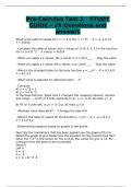 Pre-Calculus Test 1 - STUDY GUIDE – 29 Questions and answers