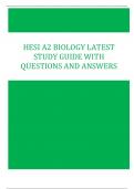 Hesi A2 Biology Latest Study Guide with Questions and Answers