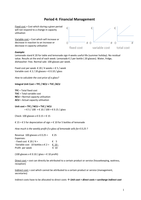 Financial Management term 1.4 summary