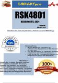 RSK4801 Assignment 2 (COMPLETE ANSWERS) 2024