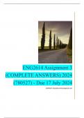 ENG2614 Assignment 3 (COMPLETE ANSWERS) 2024 (780527) - Due 17 July 2024