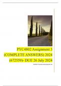 PYC4802 Assignment 3 (COMPLETE ANSWERS) 2024 (672559)- DUE 26 July 2024