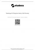 Readings IN Philippine History AND Society