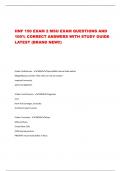 HNF 150 EXAM 2 MSU EXAM QUESTIONS AND  100% CORRECT ANSWERS WITH STUDY GUIDE  LATEST (BRAND NEW!!)