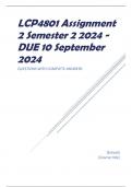  LCP4801 Assignment 2 Semester 2 2024 - DUE 10 September 2024