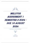 MRL3702 Assignment 1 Semester 2 2024 - DUE 16 August 2024