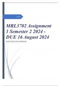 MRL3702 Assignment 1 Semester 2 2024 - DUE 16 August 2024