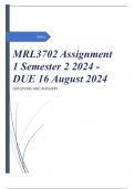 MRL3702 Assignment 1 Semester 2 2024 - DUE 16 August 2024