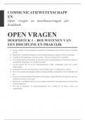 Examenvragen Communicatiewetenschappen - Open vragen en meerkeuze - ELK HOOFDSTUK