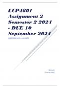 LCP4801 Assignment 2 Semester 2 2024 - DUE 10 September 2024