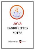 Java Handwritten Notes