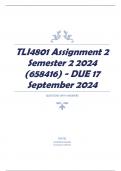 TLI4801 Assignment 2 Semester 2 2024 (658416) - DUE 17 September 2024