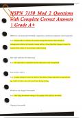 NSPN 7150   Exam Questions with Complete Correct Answers | Grade A+