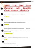 NSPN 7150 Final Exam  Questions with Complete  Correct Answers | Grade A+