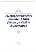 TLI4801 Assignment 1 Semester 2 2024 (790561) - DUE 19 August 2024