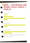 NSPN – 7150 Questions with  Complete Correct Answers |  Grade A+