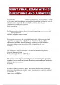 OSINT FINAL EXAM WITH 55 QUESTIONS AND ANSWERS