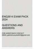 ENG2614 Exam pack 2024(Questions and answers)