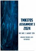 TMN3705 Assignment 3 2024 | Due 2 August 2024