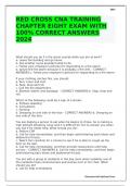 RED CROSS CNA TRAINING CHAPTER EIGHT EXAM WITH 100% CORRECT ANSWERS 2024