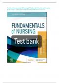 Test Bank Fundamentals Of Nursing 11th Ed  ition By Potter Perry| Complete Guide Chapter 1-50 Latest Test Bank Verified Wth Correct Answers