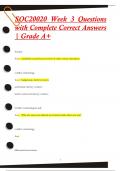 SOC20020 Week 3 Questions  with Complete Correct Answers  | Grade A+