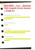 SOC20020 Exam Questions  with Complete Correct Answers  | Grade A+