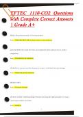 TFTEC 1110-CO2 Questions  with Complete Correct Answers  | Grade A+