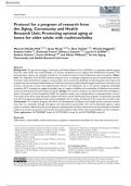 Protocol for a program of research from the Aging, Community and Health Research Unit: Promoting optimal aging at home for older adults with multimorbidity