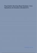 Psychiatric Nursing Boyd Quizzes 1-4 || Questions & Answers (Graded A+)