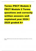 Terms /PECT Module 2  PECT Module 2 Terms questions and correctly  written answers well  explained year 2024 /  2025 graded A+