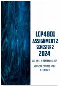 LCP4801 Assignment 2 Semester 2 2024 | Due 10 September 2024