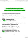  Assisted Living Medication Training Exam Newest Questions and Answers (Verified Answers)