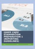 ISMPP CMPP EXAMINATION PREPARATION 1 (REPORTING GUIDELINES)