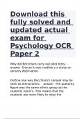 Download this fully solved and updated actual exam for Psychology OCR Paper 2