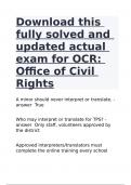 Download this fully solved and updated actual exam for OCR Office of Civil Rights