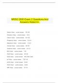    NRSG 2500 Exam 2 Questions And Answers Rated A+.