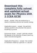 Download this complete,fully solved and updated actual exam for Physics Unit 2 CCEA GCSE|GUARANTEED SUCCESS