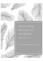 Samenvatting Personen- en familierecht 