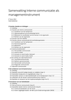 Samenvatting Interne communicatie als managementinstrument