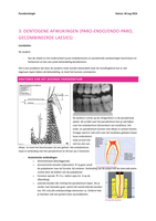 C2: Dentogene afwijkingen, paro-endo en endo-paro en gecombineerde laesies