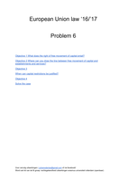 Problem 6 EU law 2016 uitwerking probleem 6 Europees recht eur