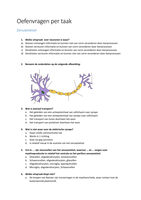 Oefenvragen zenuwstelsel