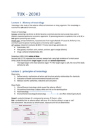 Summary of all lectures from TOX-20303