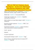 PNP-AC Pediatric Nurse Practitioner - Acute Care 2024 Exam Prep Review Questions with 100% Correct Answers / Guaranteed Success