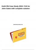 Keith RN Case Study 2024: CVA for John Gates with complete solution